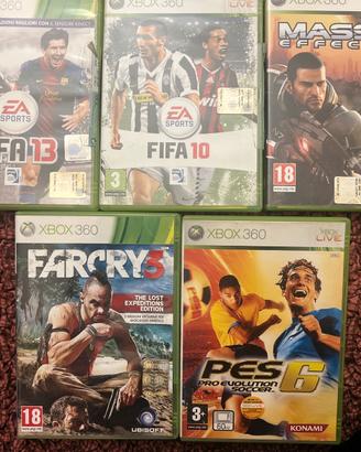 Xbox 360 giochi vari Fifa/Pes/Farcry/Mass Effect