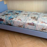LETTO SINGOLO + RETE A DOGHE IN LEGNO