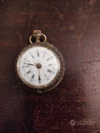Antico orologio da tasca in argento da revisionare