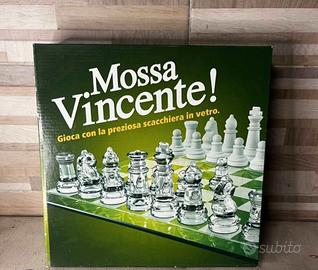 set scacchi Scacchiera in vetro  NUOVA mai usata