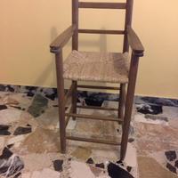 Seggiolone sedia alta in legno per bambini