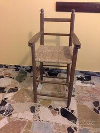 Seggiolone sedia alta in legno per bambini