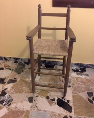 Seggiolone sedia alta in legno per bambini