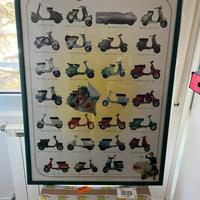 Stampa originale con cornice  varie tipo di Vespa