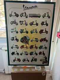 Stampa originale con cornice  varie tipo di Vespa