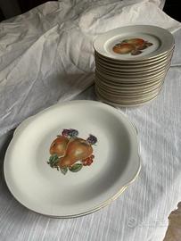 8 Piattini Frutta 1 Vassoio Porcellana EschenBach