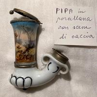 Pipa porcellana scena di caccia