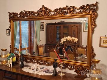 Specchio antico in legno stile barocco
