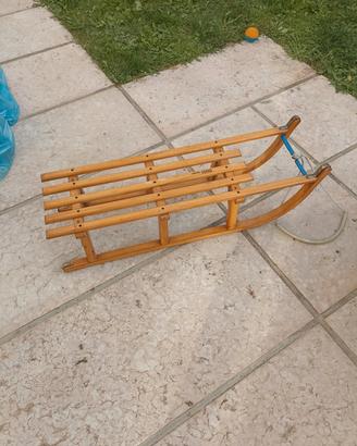 slittino grande in legno