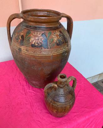 Vaso antico o ziru o anfora dipinto a mano