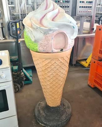 cestino decorativo a cono gelato usato