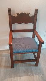 sedia papale in castagno 