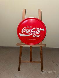 COCA COLA INSEGNA BIFACCIALE IN MELAMINA ANNI '70