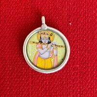 Ciondolo indiano Krishna in argento 925