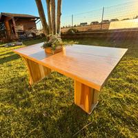 Tavolino Salotto Artigianale Olmo e Rovere