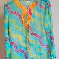 Camicia tie-dye in seta indiana