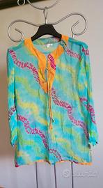 Camicia tie-dye in seta indiana