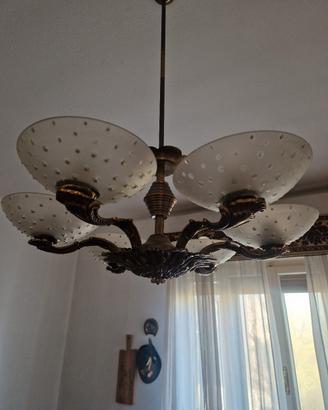 lampadario vintage art deco 