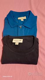 Set 2 Lacoste Polo/T-Shirt blue S/M