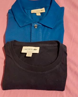Set 2 Lacoste Polo/T-Shirt blue S/M