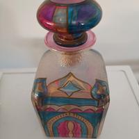 vaso bottiglia in cristallo colorato 