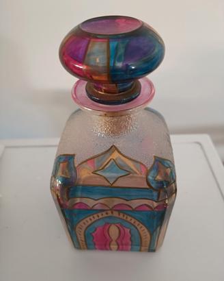 vaso bottiglia in cristallo colorato 