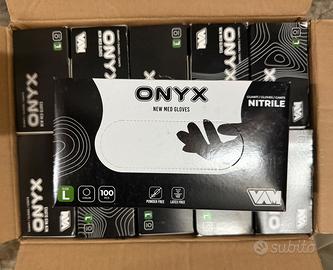 Guanti nitrile neri 30 pacchi da 100 guanti M/L