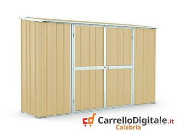 Casetta in lamiera per esterno 307x100cm beige