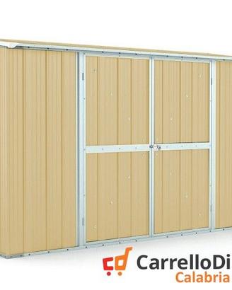 Casetta in lamiera per esterno 307x100cm beige