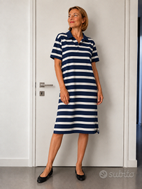 Vestito Polo Piombo a Righe Cotone size L