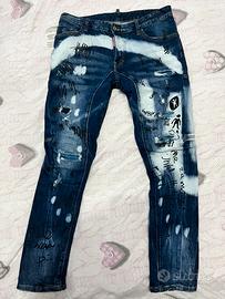 Dsquared2 skater jeans mod.graffiti tg 48/50