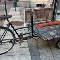 bici da carico lavoro cargo bike d'epoca 