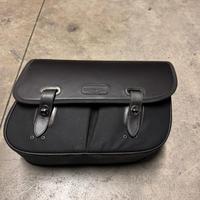 Borsa moto Triumph pelle marrone lato destra