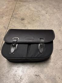 Borsa moto Triumph pelle marrone lato destra