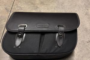 Borsa moto Triumph pelle marrone lato destra