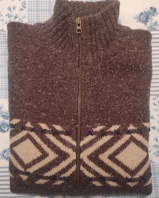 Maglione con collo alto e chiusura zip