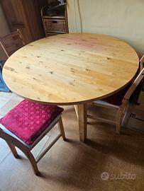 Tavolo in rovere tondo allungabile 