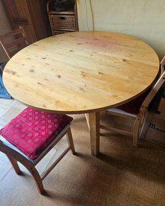 Tavolo in rovere tondo allungabile 