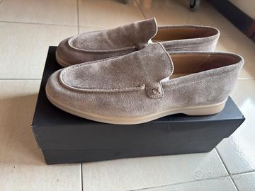 Mocassini in Camoscio Beige Angelico