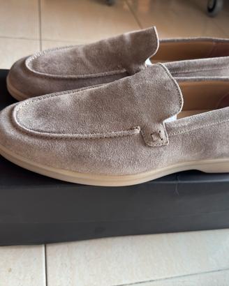 Mocassini in Camoscio Beige Angelico