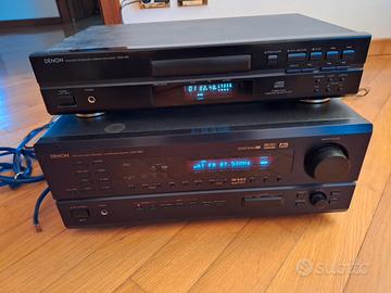 semiamplificatore  Denon AVR  1802 e lettore CD  