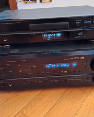 semiamplificatore  Denon AVR  1802 e lettore CD  