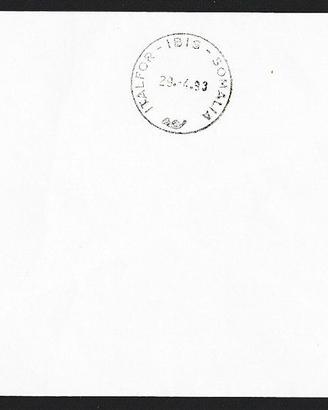 ITALFOR IBIS SOMALIA BUSTA 29/4/1993 MILITARE