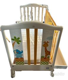 Lettino pali gigi e lele bianco e mandarino