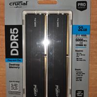 Crucial Pro RAM DDR5 32GB Kit (2x16GB) 6000MHz CP2