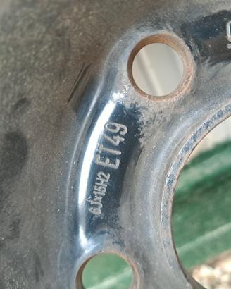 4 cerchi in ferro da 15 a 5 fori