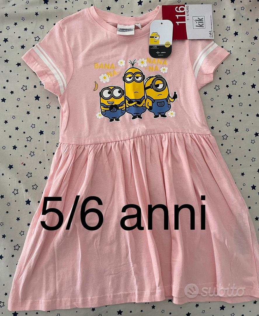 Abito minions vestito rosa cotone 6 anni 116cm - Tutto per i bambini In  vendita a Napoli