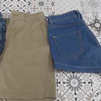2 shorts jeans e 1 Bermuda tg ita 38, eu 34 , xs