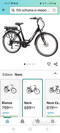 E-Bike/Bicicletta elettrica F.lli Schiano nera uni