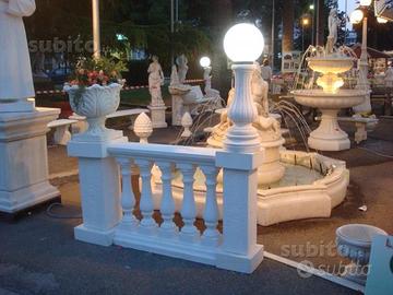 Balaustra in Cemento bianco e polvere di marmo